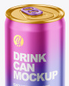 150ml Matte Metallic Drink Can Mockup