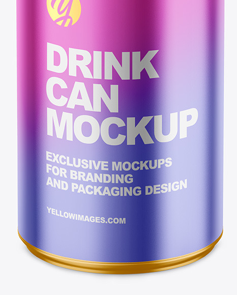 150ml Matte Metallic Drink Can Mockup