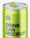 150ml Matte Metallic Drink Can Mockup