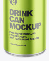 150ml Matte Metallic Drink Can Mockup