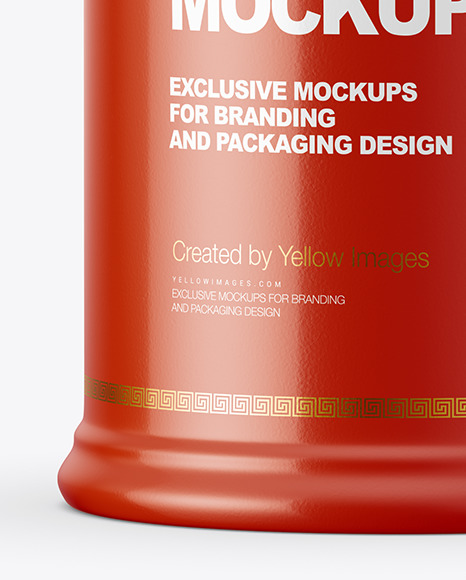 Glossy Ceramic Storage Jar Mockup