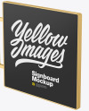 Metallic Signboard Mockup