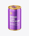 150ml Glossy Metallic Drink Can Mockup