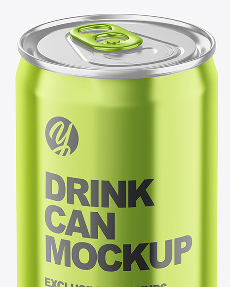 150ml Glossy Metallic Drink Can Mockup