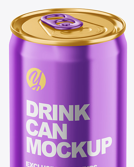 150ml Glossy Metallic Drink Can Mockup