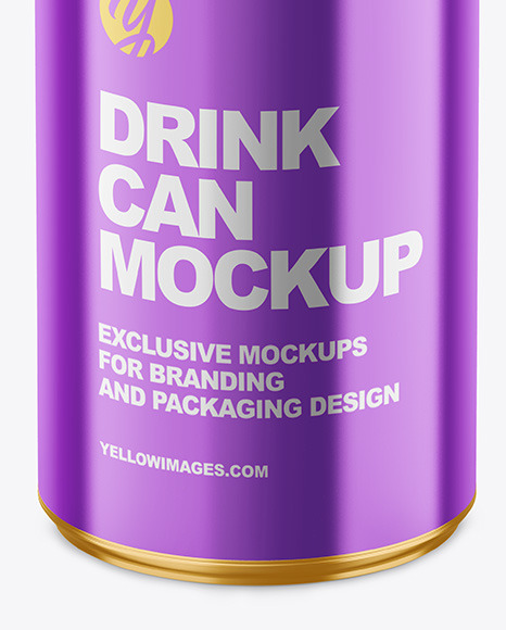 150ml Glossy Metallic Drink Can Mockup