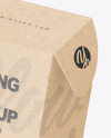 Opened Kraft Paper Mailing Box Mockup