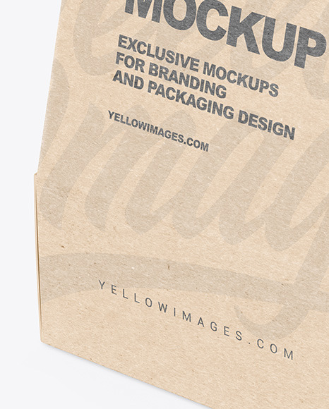 Opened Kraft Paper Mailing Box Mockup