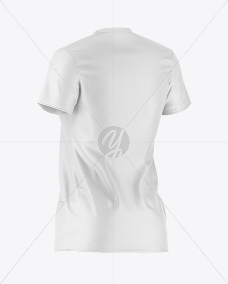 Medical Shirt Mockup - Back Half Side View