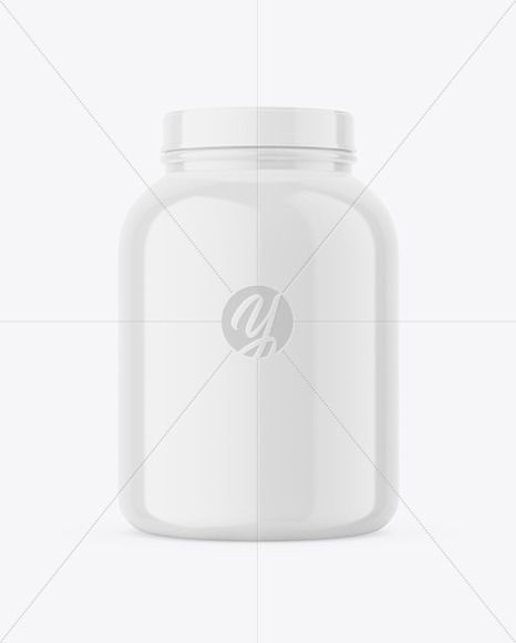 Glossy Protein Jar Mockup