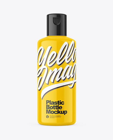 Glossy Plastic Bottle Mockup