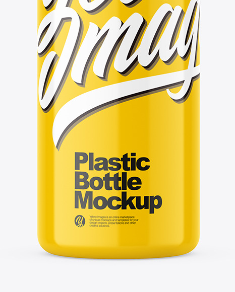 Glossy Plastic Bottle Mockup