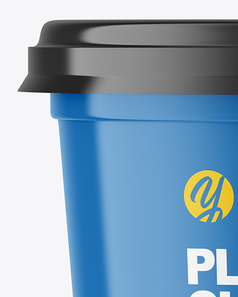 Glossy Plastic Cup Mockup