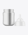 Matte Metallic Baby Bottle Mockup