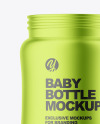 Matte Metallic Baby Bottle Mockup