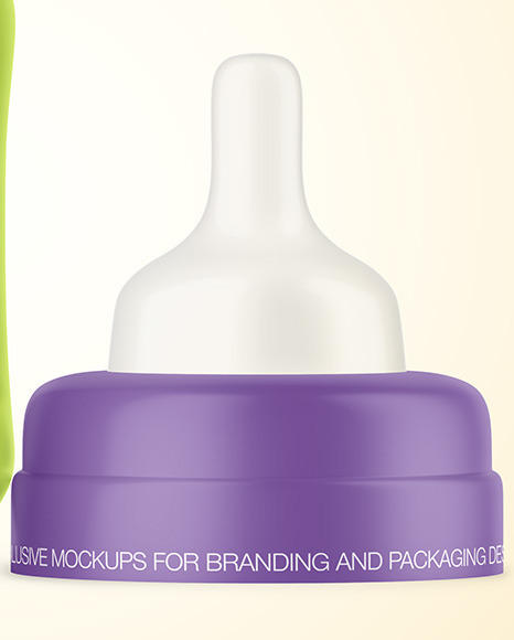 Matte Metallic Baby Bottle Mockup