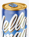 250ml Metallic Drink Can w/ Matte Finish Mockup