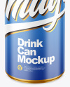 250ml Metallic Drink Can w/ Matte Finish Mockup