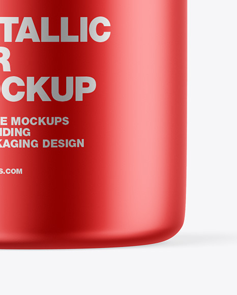 Matte Metallic Jar Mockup