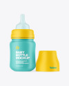 Matte Baby Bottle with Opened Cap Mockup