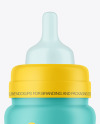 Matte Baby Bottle with Opened Cap Mockup