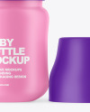 Matte Baby Bottle with Opened Cap Mockup