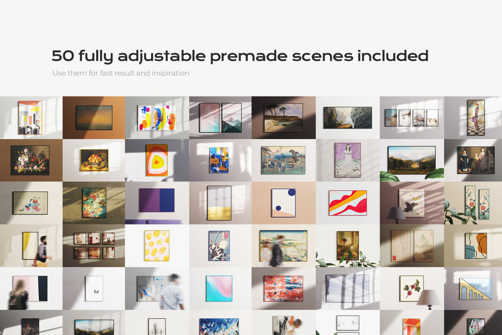 50 Floating canvas mockup bundle kit 50 Floating canvas mockup bundle kit