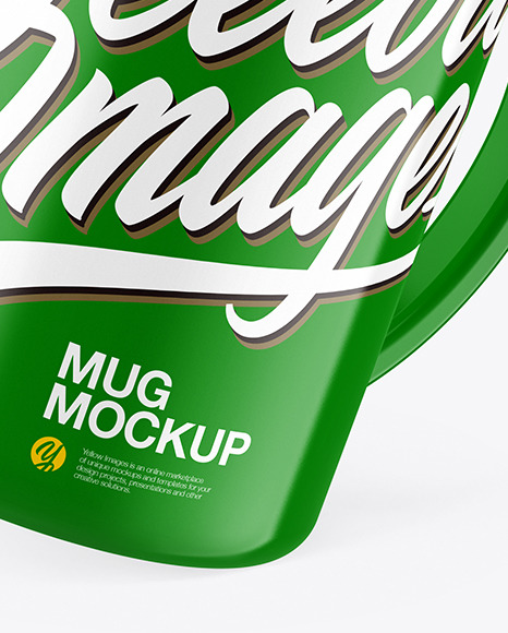 Glossy Mug w/ Coffee Splash Mockup