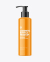 Glossy Plastic Bottle with Pump Mockup Glossy Plastic Bottle with Pump Mockup