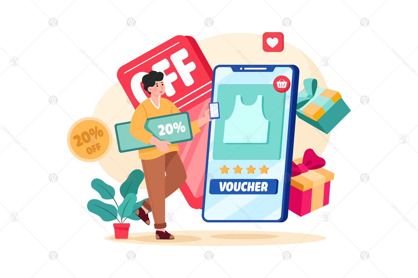 M307_ Shopping &amp; E-Commerce Illustrations