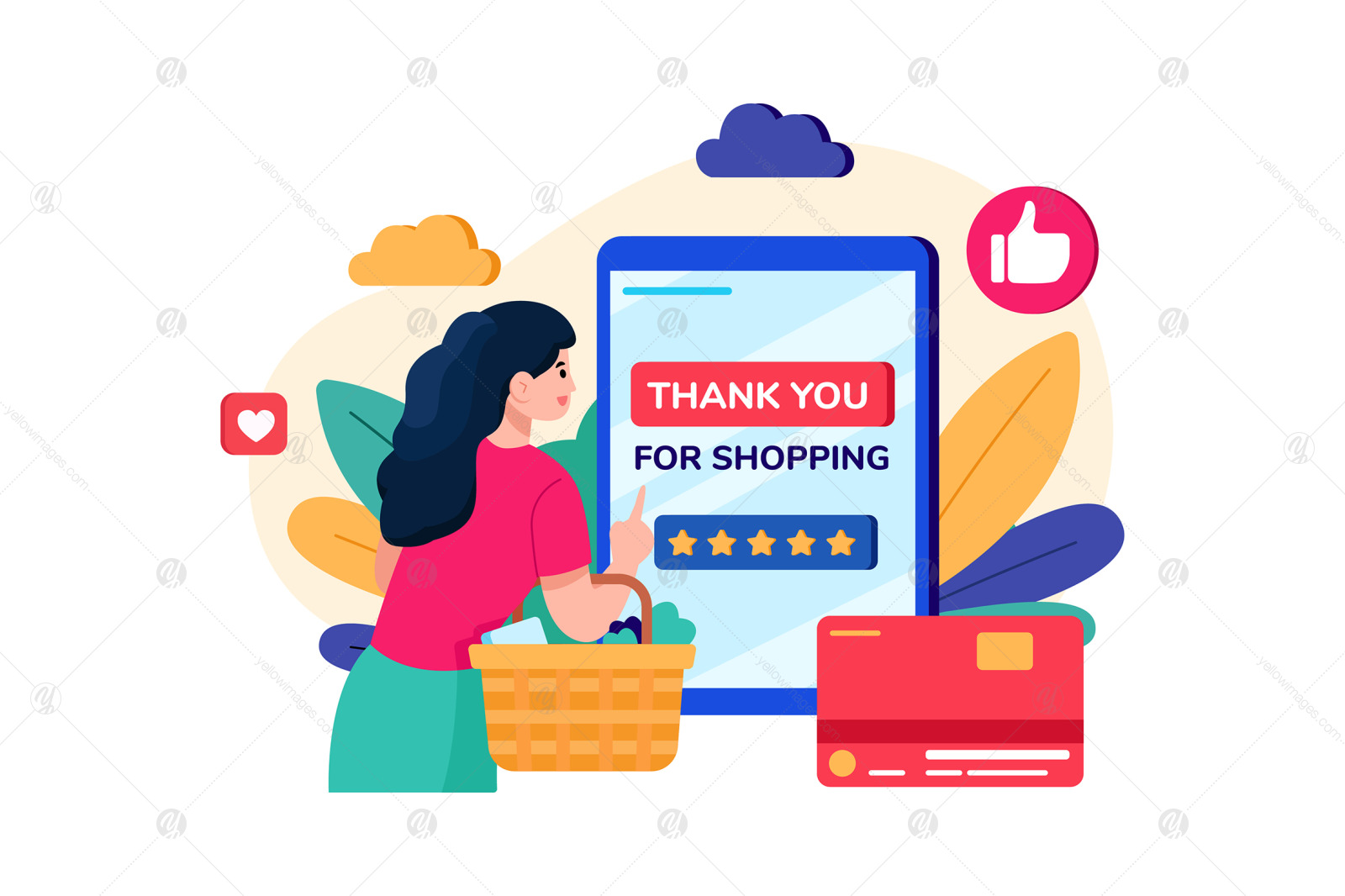 M307_ Shopping &amp; E-Commerce Illustrations