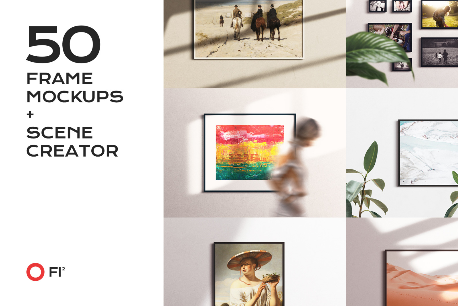 50 frame mockup bundle creator kit