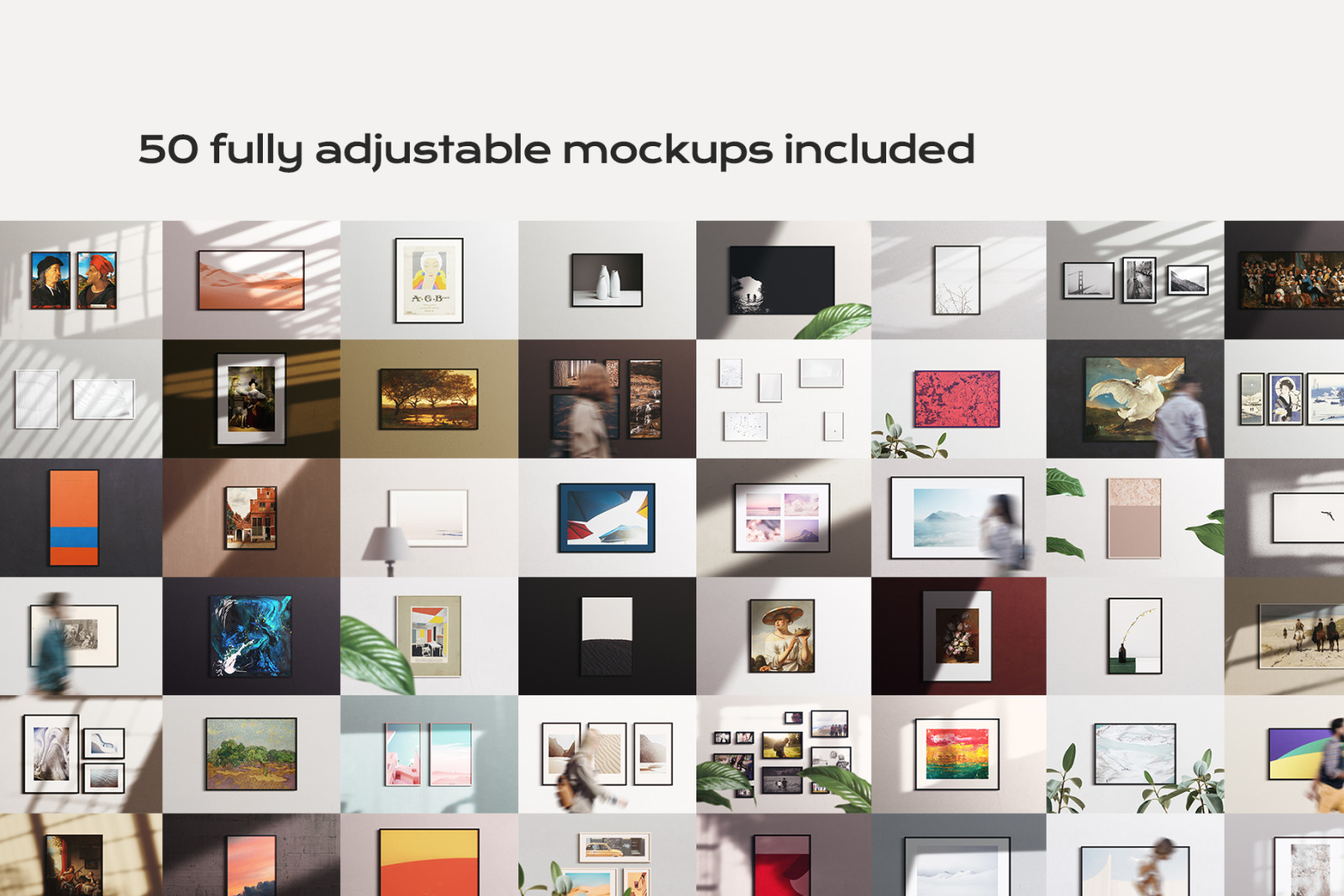 50 frame mockup bundle creator kit