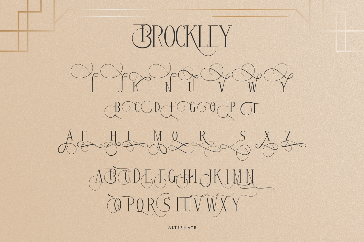 Brockley Luxury Serif Font Brockley Luxury Serif Font