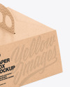 Kraft Paper Box w/ Handle Mockup