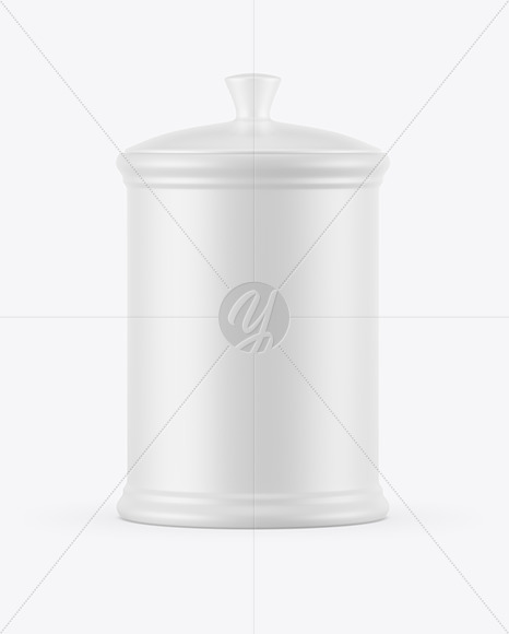 Matte Ceramic Storage Jar Mockup