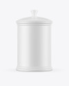 Matte Ceramic Storage Jar Mockup