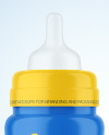 Glossy Baby Bottle with Opened Cap Mockup