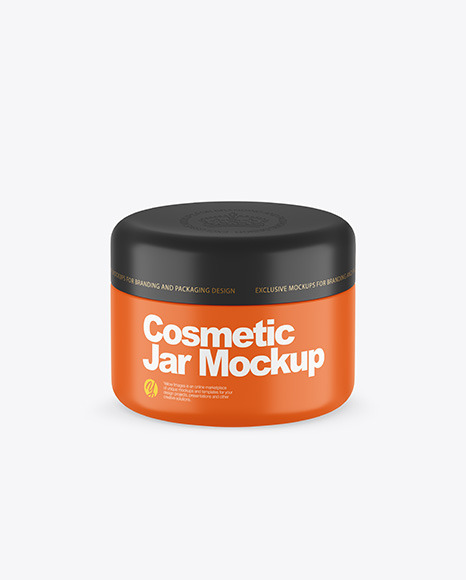 Matte Cosmetic Jar Mockup