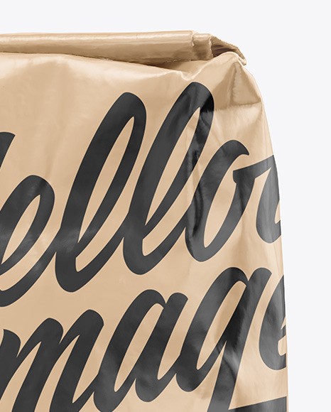 Glossy Kraft Bag Mockup