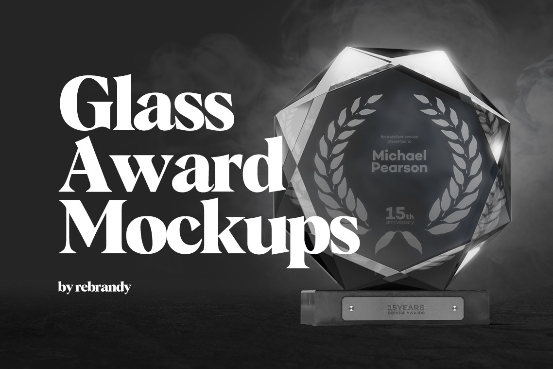 Glass Award Mockups Glass Award Mockups