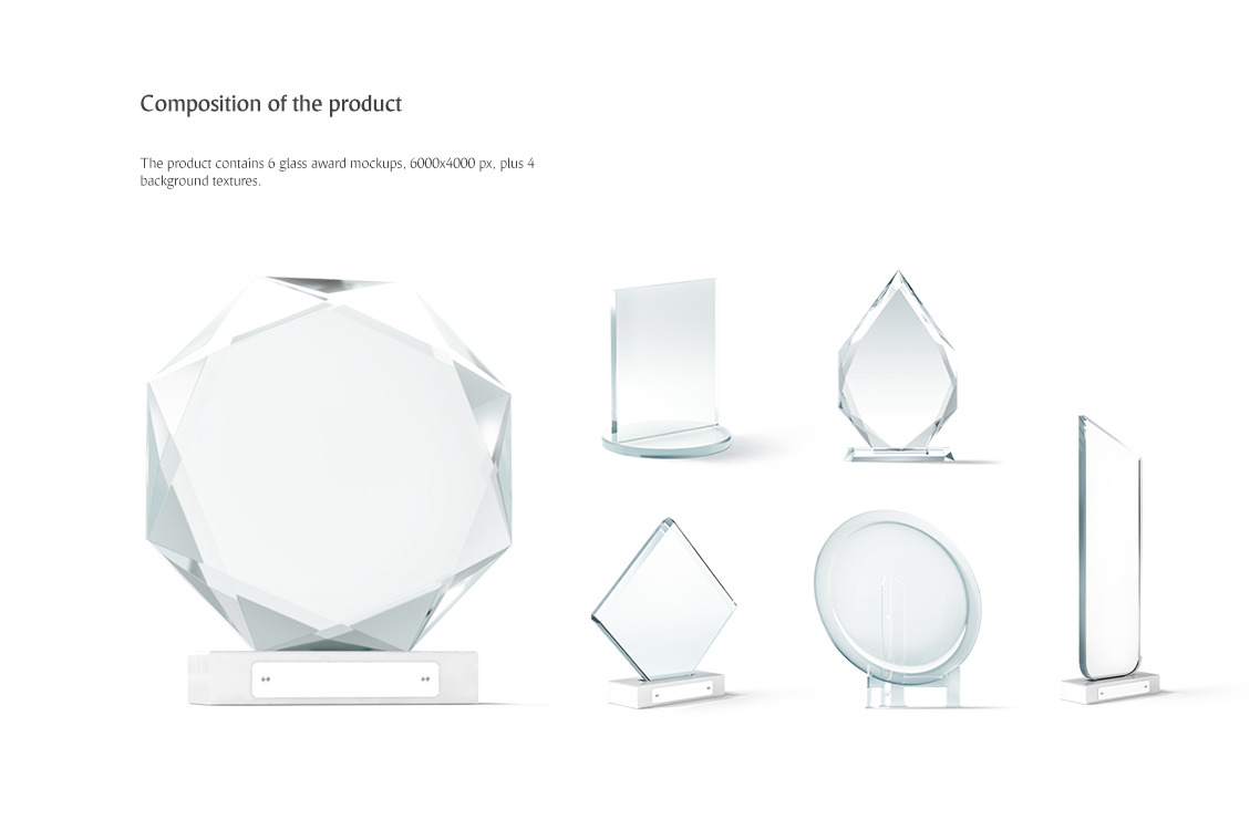 Glass Award Mockups Glass Award Mockups