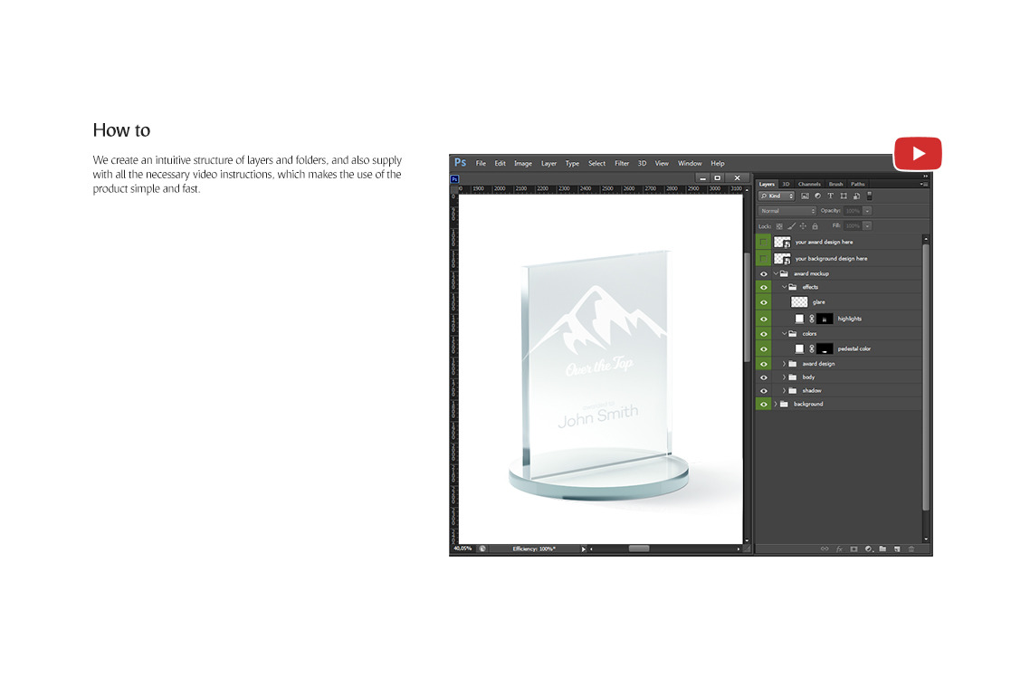 Glass Award Mockups Glass Award Mockups