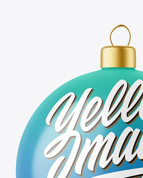 Matte Christmas Ball Mockup