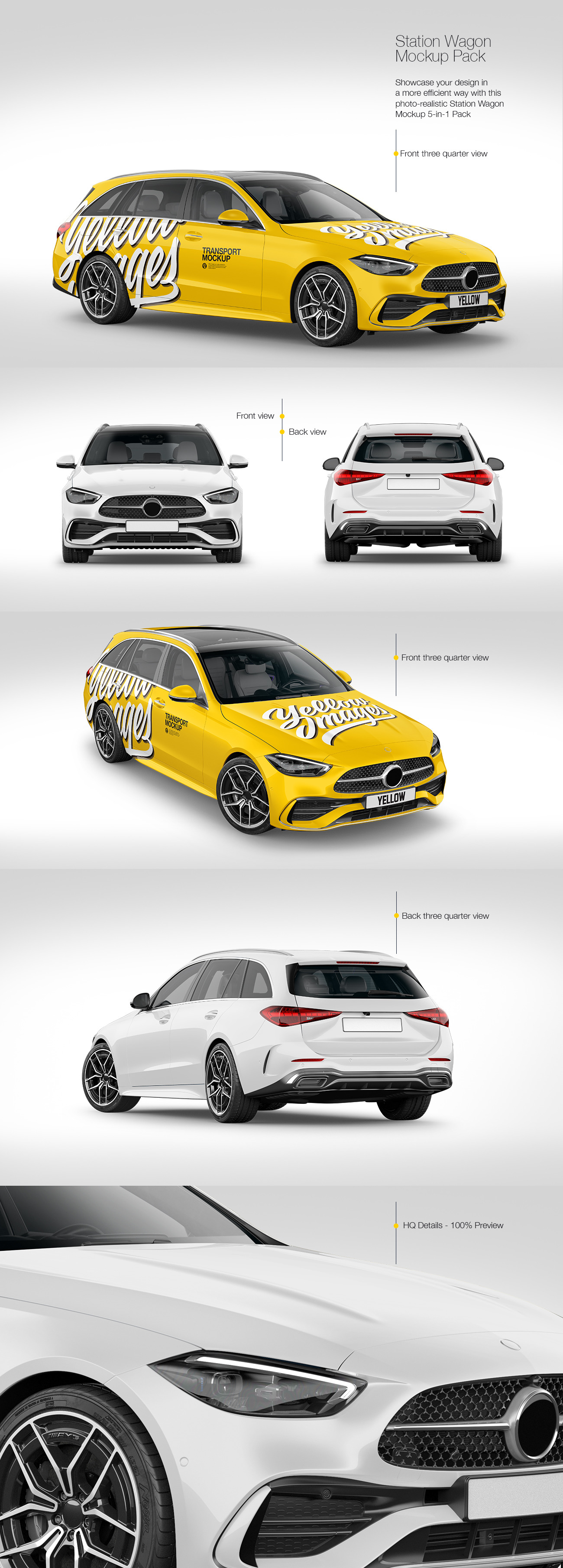 Station Wagon Mockup Pack