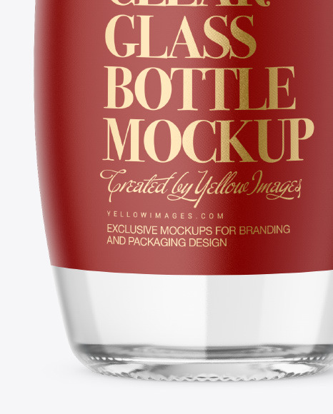 Clear Glass Bottle Mockup