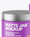 Matte Cosmetic Jar with Paper Box Mockup