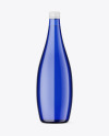 Blue Glass Bottle Mockup