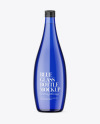 Blue Glass Bottle Mockup