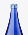 Blue Glass Bottle Mockup